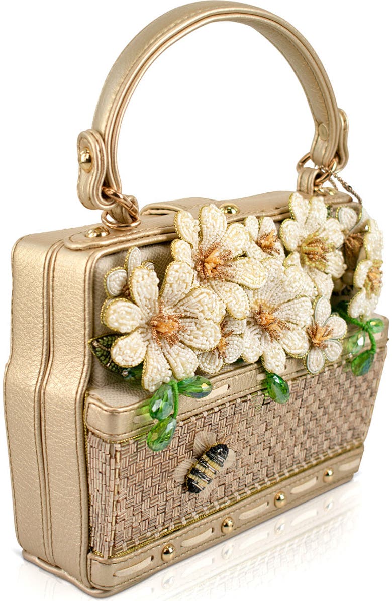 Mary Frances Accessories Basket of Sunshine Top Handle Handbag, Alternate, color, Gold