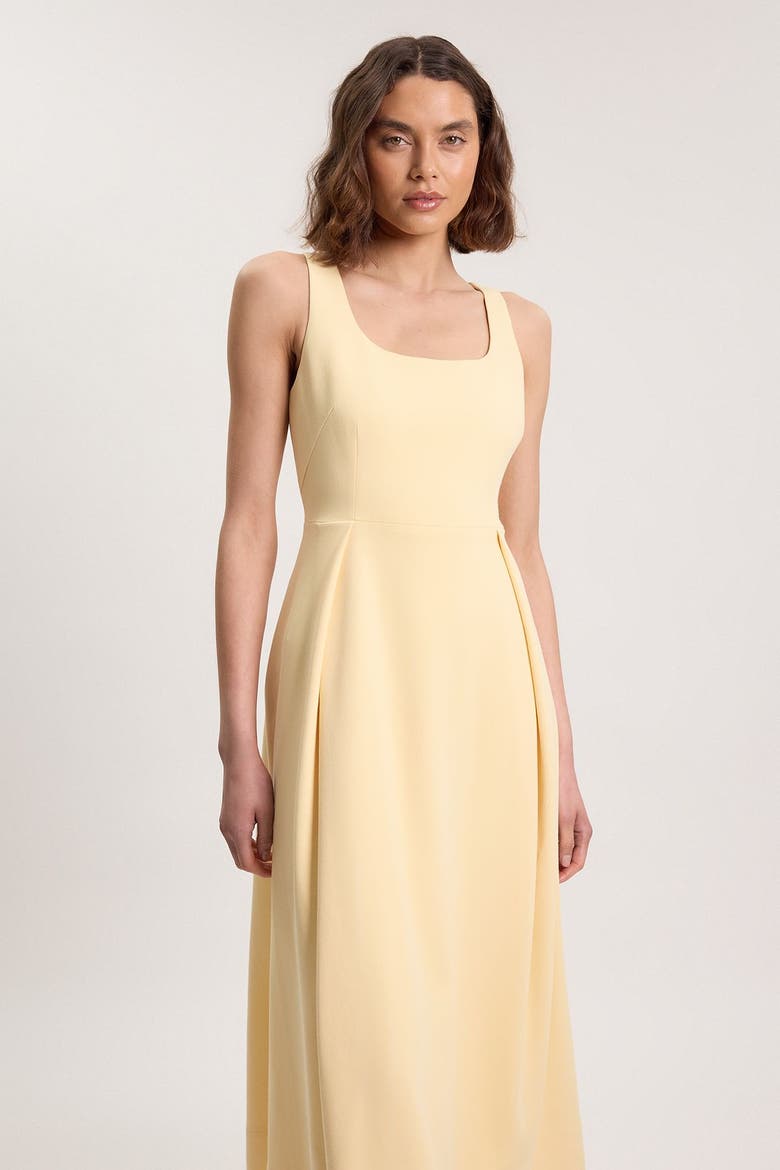Full Skirt Midi Dress, Alternate, color, Yellow