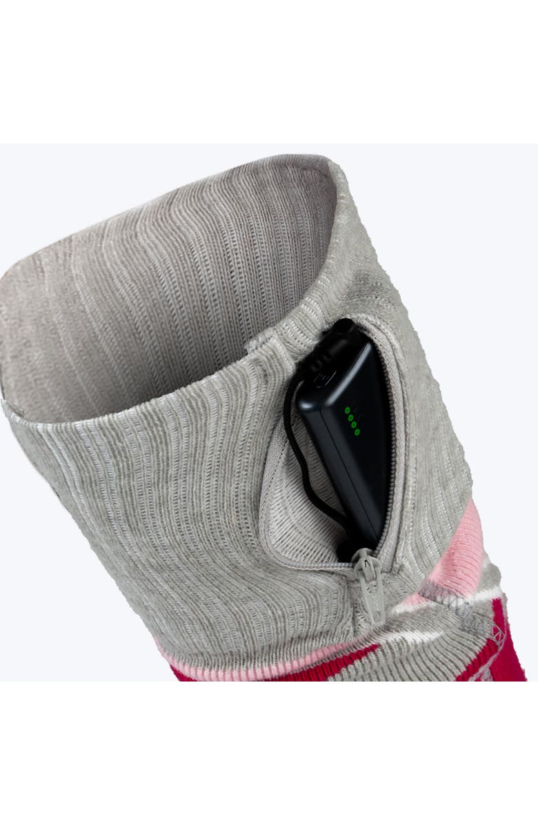 Mobile Warming Premium 3.0 Heated Wool Socks Women's, Alternate, color, Pink