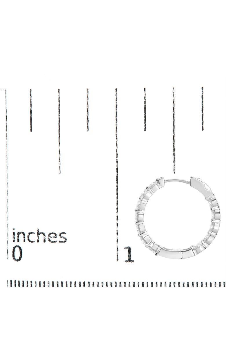 Haus of Brilliance 14K White Gold 5.00 Cttw Lab-Grown Diamond Inside Out Hoop Earrings, Alternate, color, White Gold