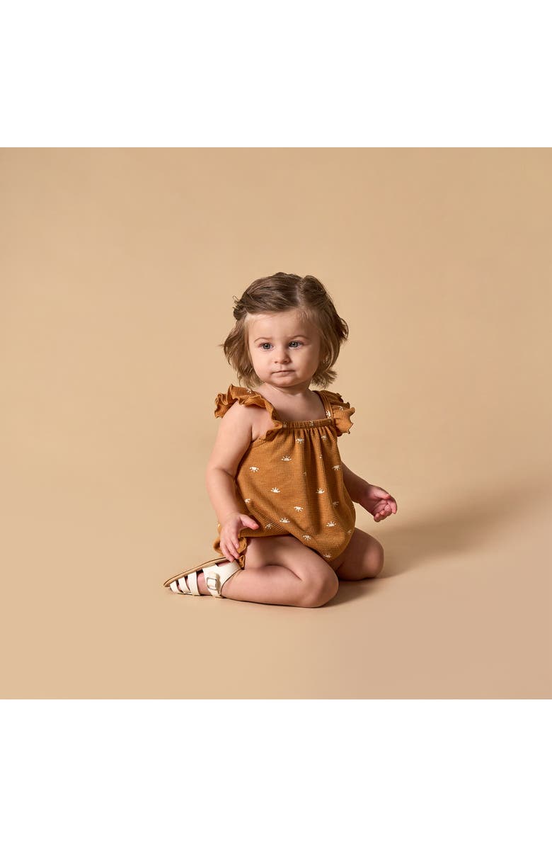 Modern Moments<sup>™</sup> by Gerber Bubble Romper, Alternate, color, Brown Sun