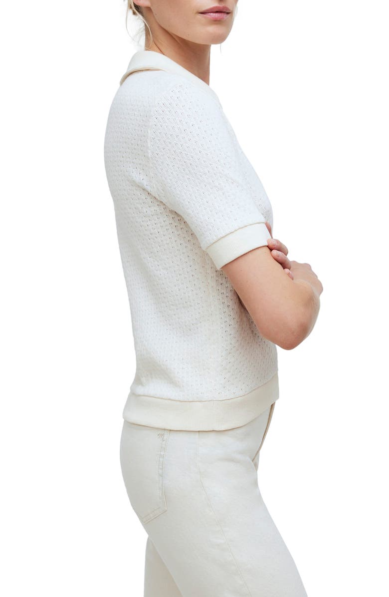 Madewell Pointelle Johnny Collar Polo, Alternate, color,
