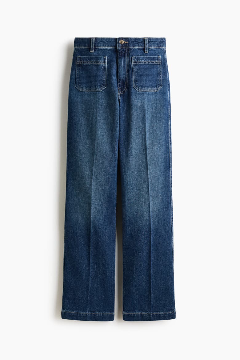 Wide High Jeans, Alternate, color, Dark denim blue