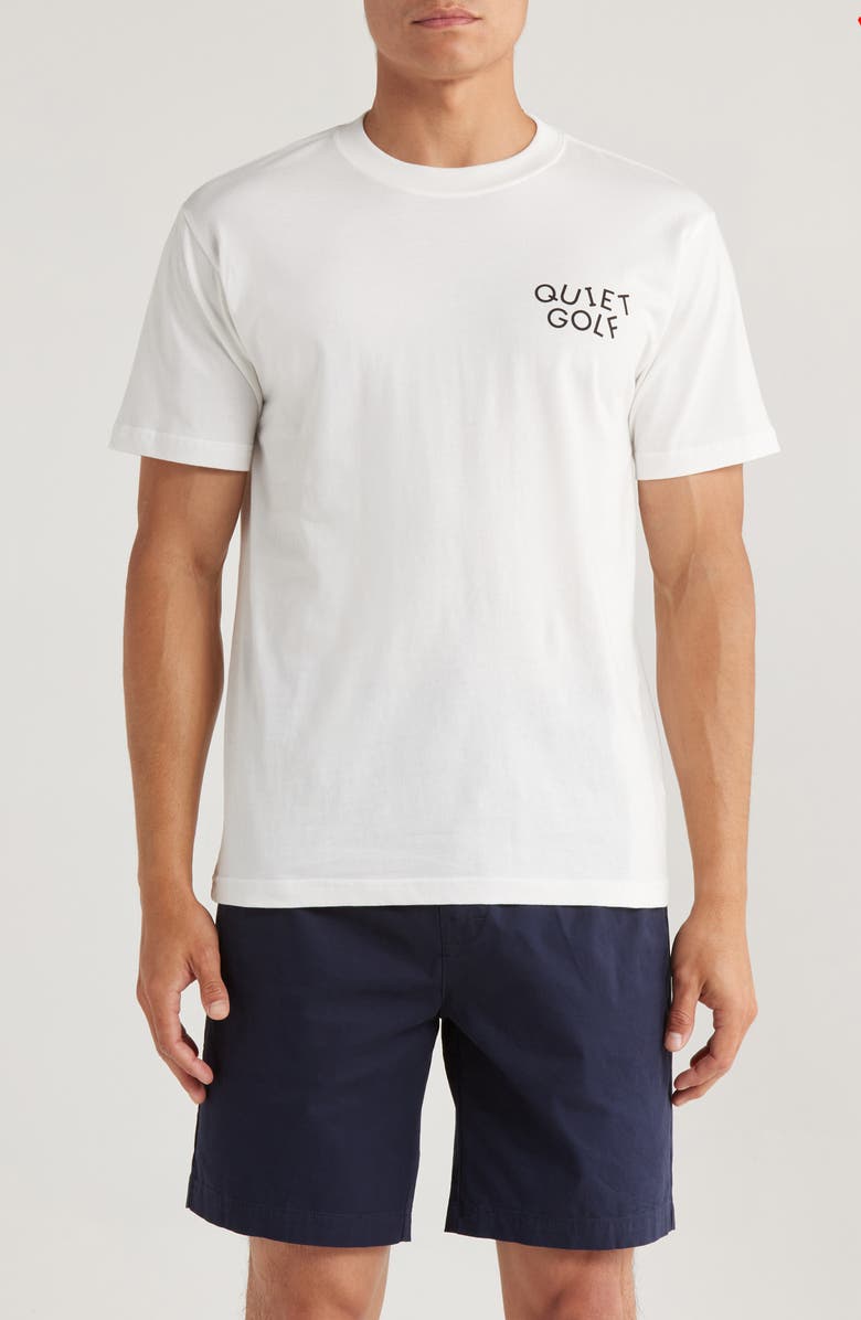 Quiet Golf Dancin' Logo Graphic T-Shirt, Main, color, White
