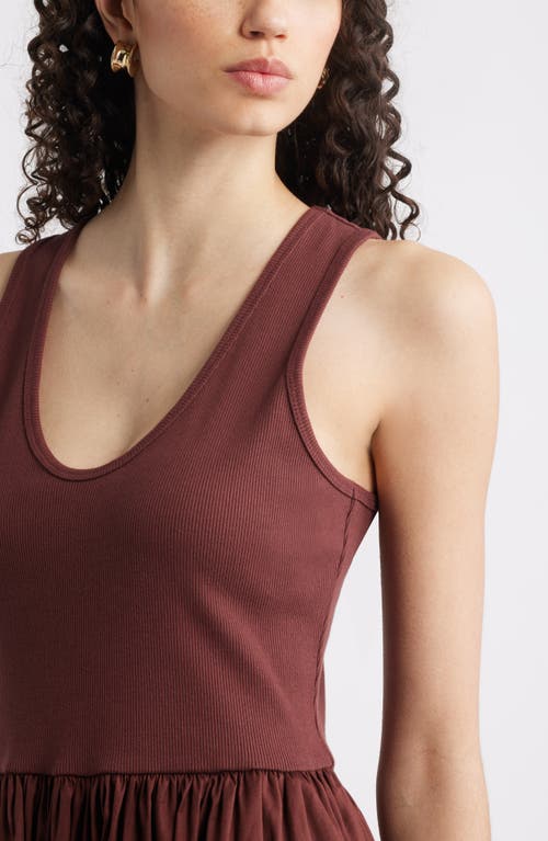 Nordstrom Mixed Media Stretch Cotton Tank Maxi Dress