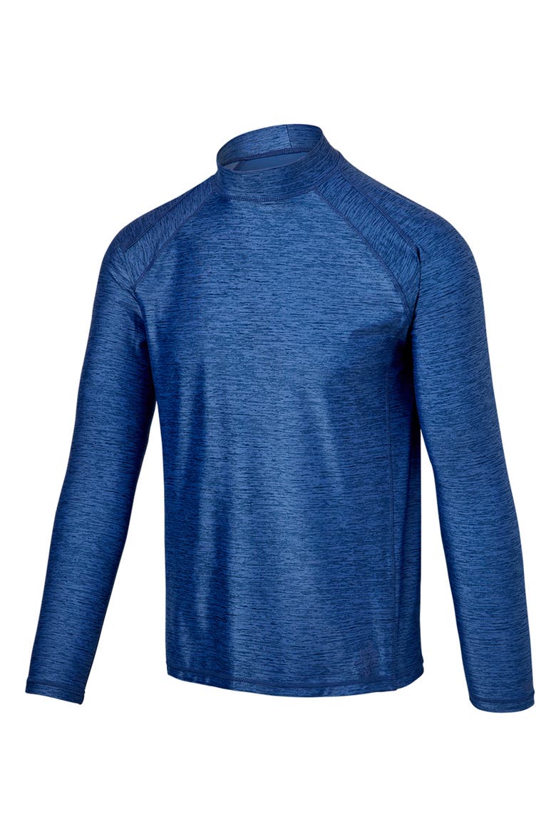 Long Sleeve Active Sun & Swim Shirt, Alternate, color, Washed Navy Jaspe