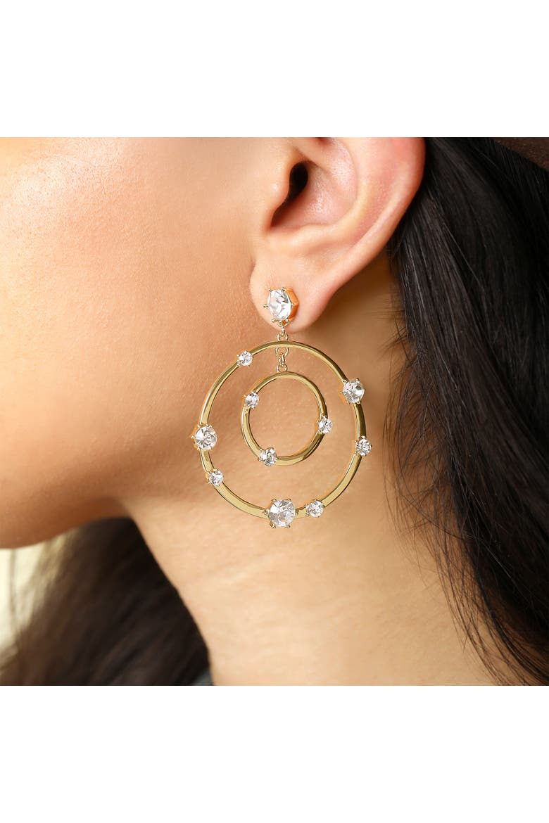 Orbital Crystal Drop Earrings, Alternate, color, Gold