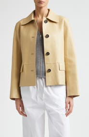 TOTEME Bonded Lambskin Leather Jacket