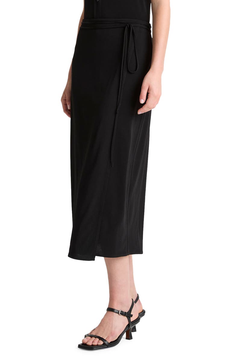 Vince Wrap Midi Skirt, Alternate, color, Black