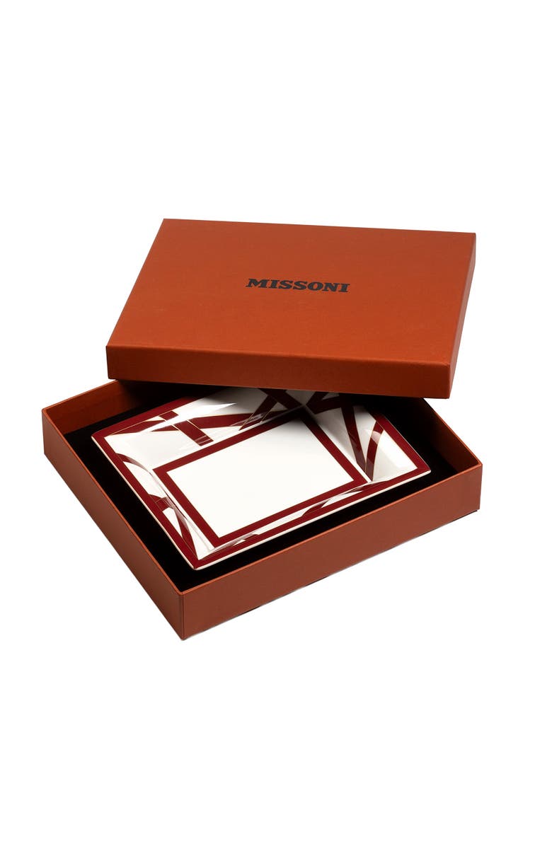 Missoni Nastri Bordeaux Rectangular Large Tray, Main, color, Bordeaux