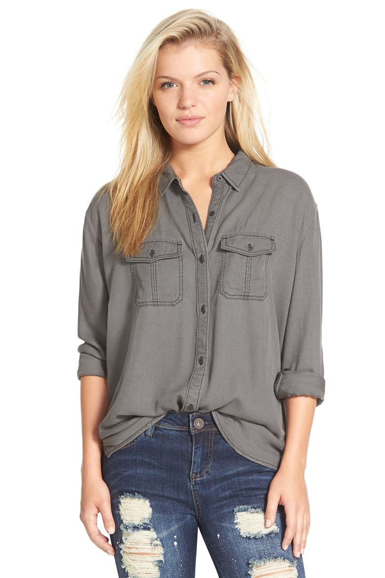 Military Shirt, Main, color, GREY SHALE