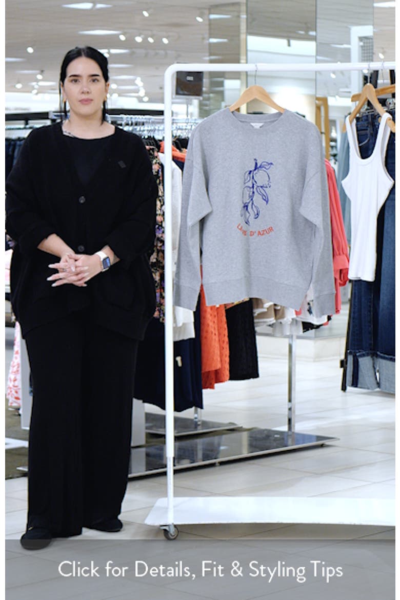 Embroidered Lemon Azur Graphic Sweatshirt video