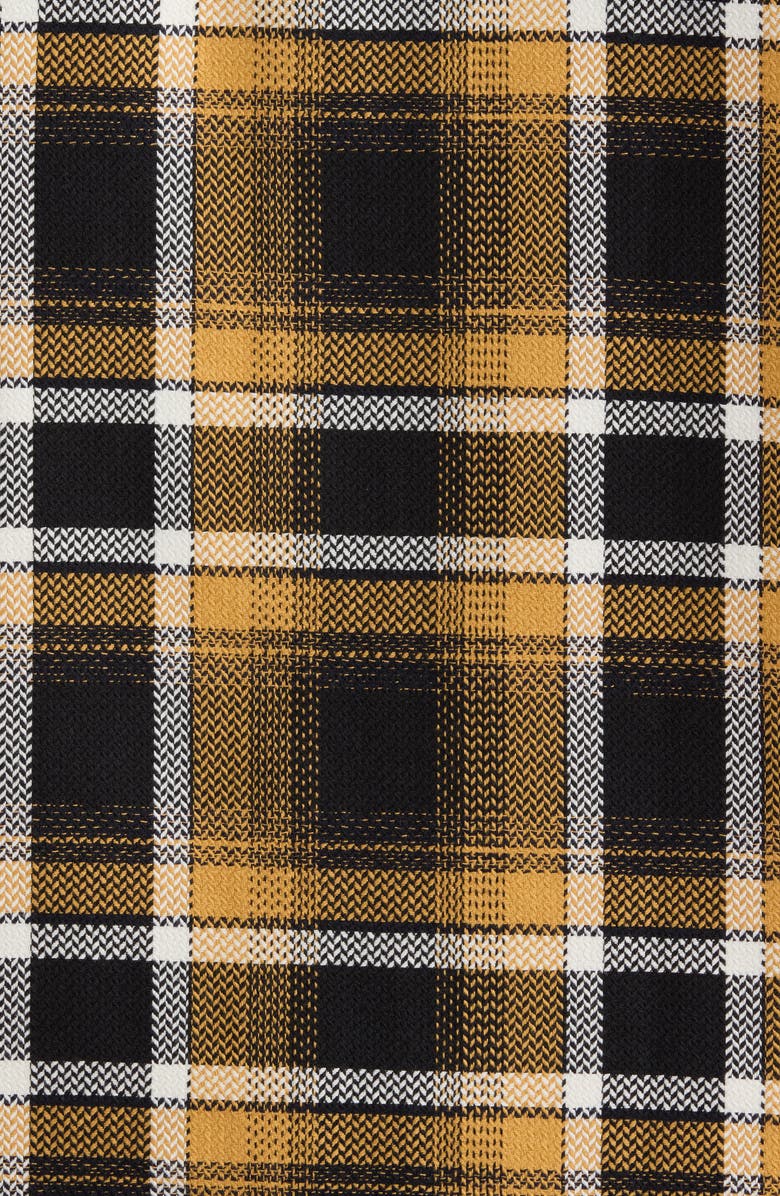 Carhartt Work In Progress Vaughn Loose Fit Heavyweight Cotton Herringbone Button-Up Overshirt, Alternate, color, Vaughn Check Dijon