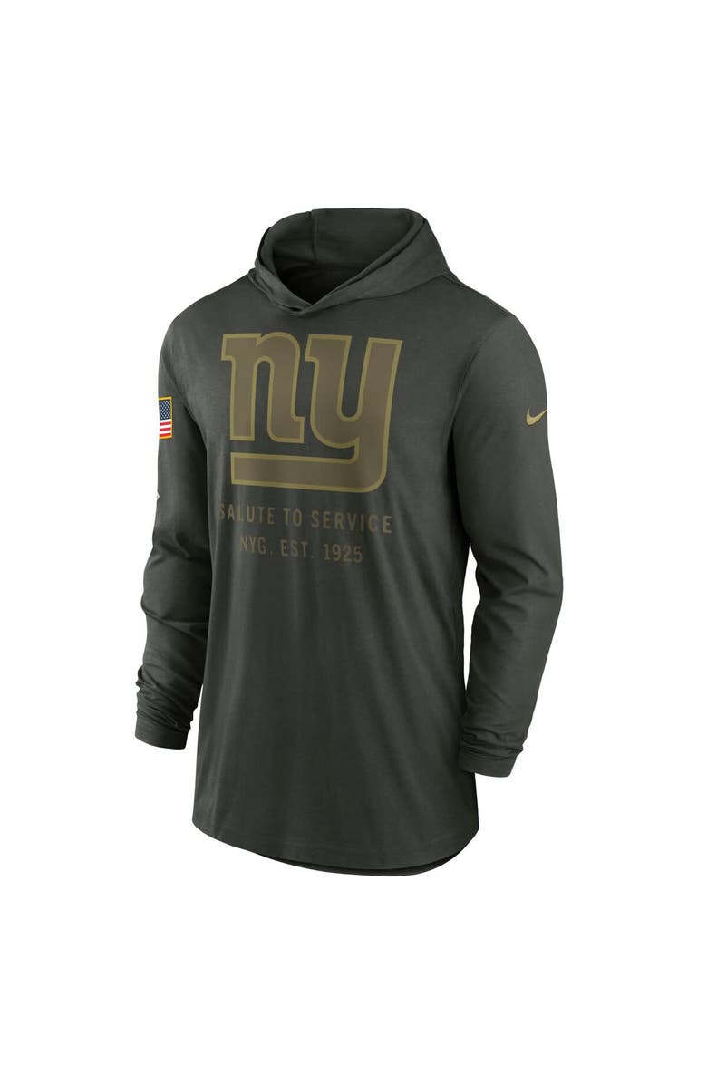 Nike Men's Nike Forest Green New York Giants 2025 Salute to Service Sideline Dri-FIT Lightweight Hooded Pullover, Alternate, color, Forest Green
