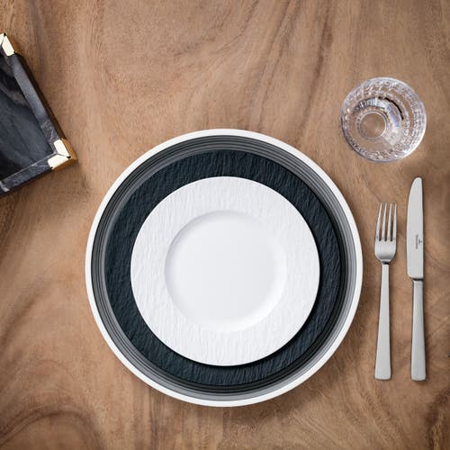 Villeroy & Boch Manufacture Rock Blanc Salad Plate In White
