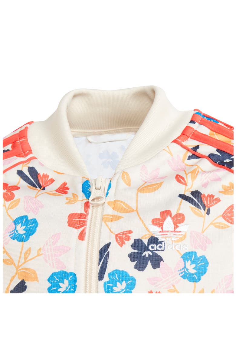 Kids' Floral Superstar Track Jacket & Joggers Set, Alternate, color, WHITE/ MULTICOLOR