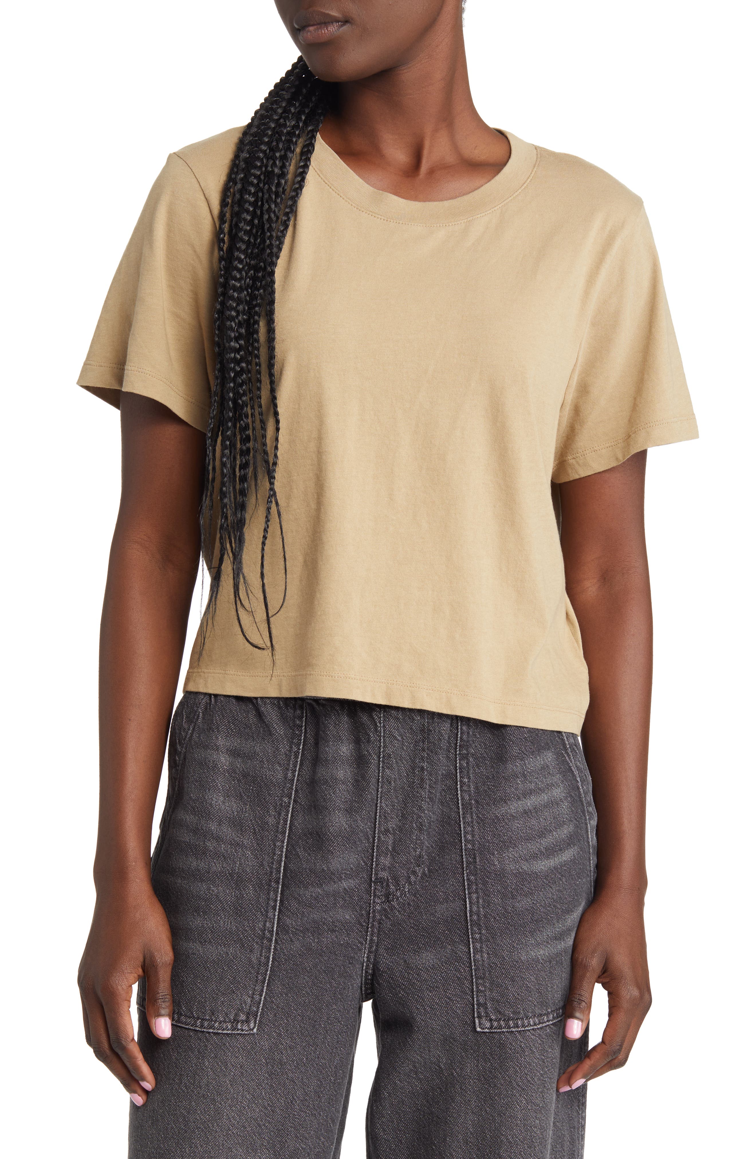 Madewell Lakeshore Softfade Cotton Crop Tee