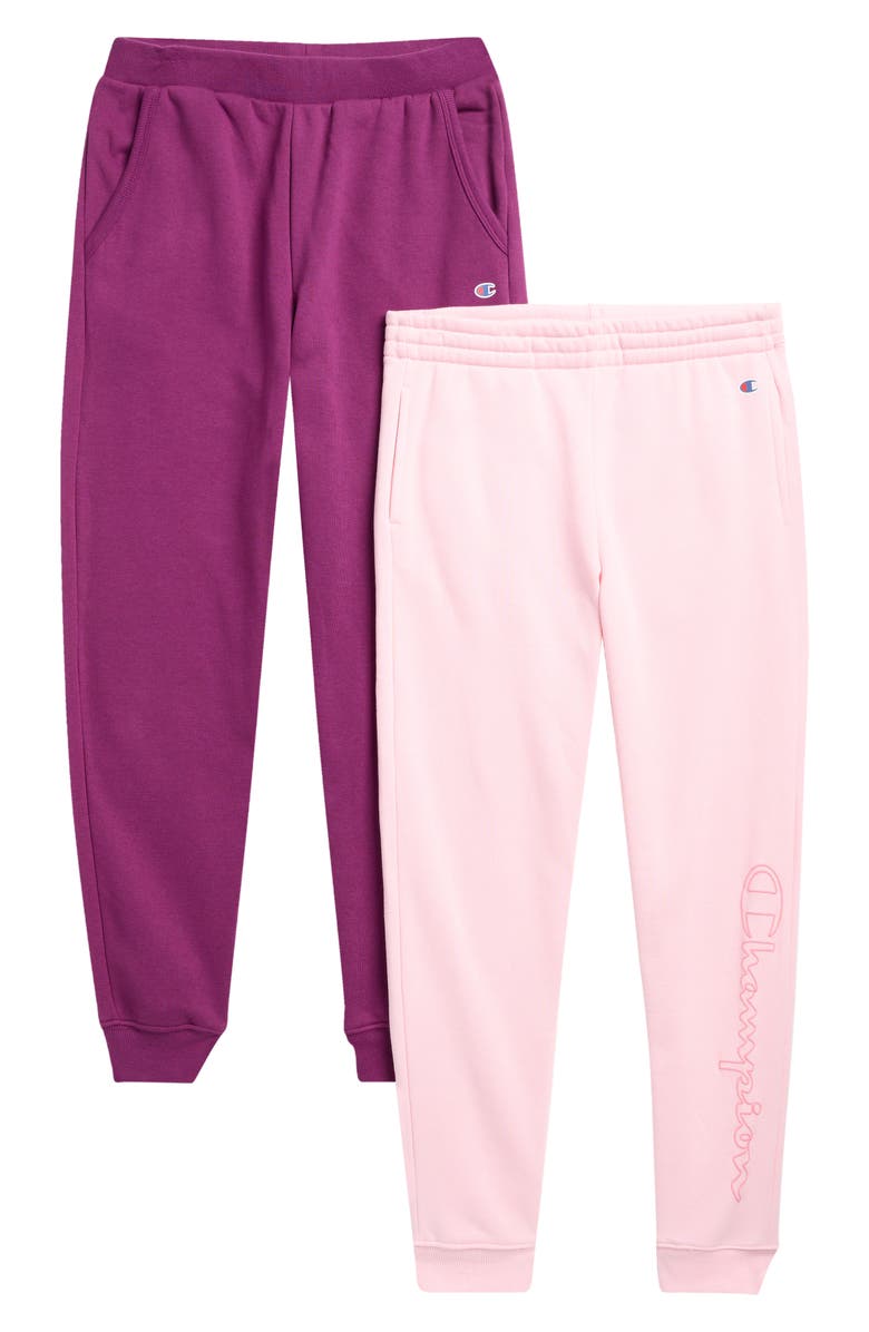 Champion Kids' 2-Pack Joggers, Main, color, Soft Pink