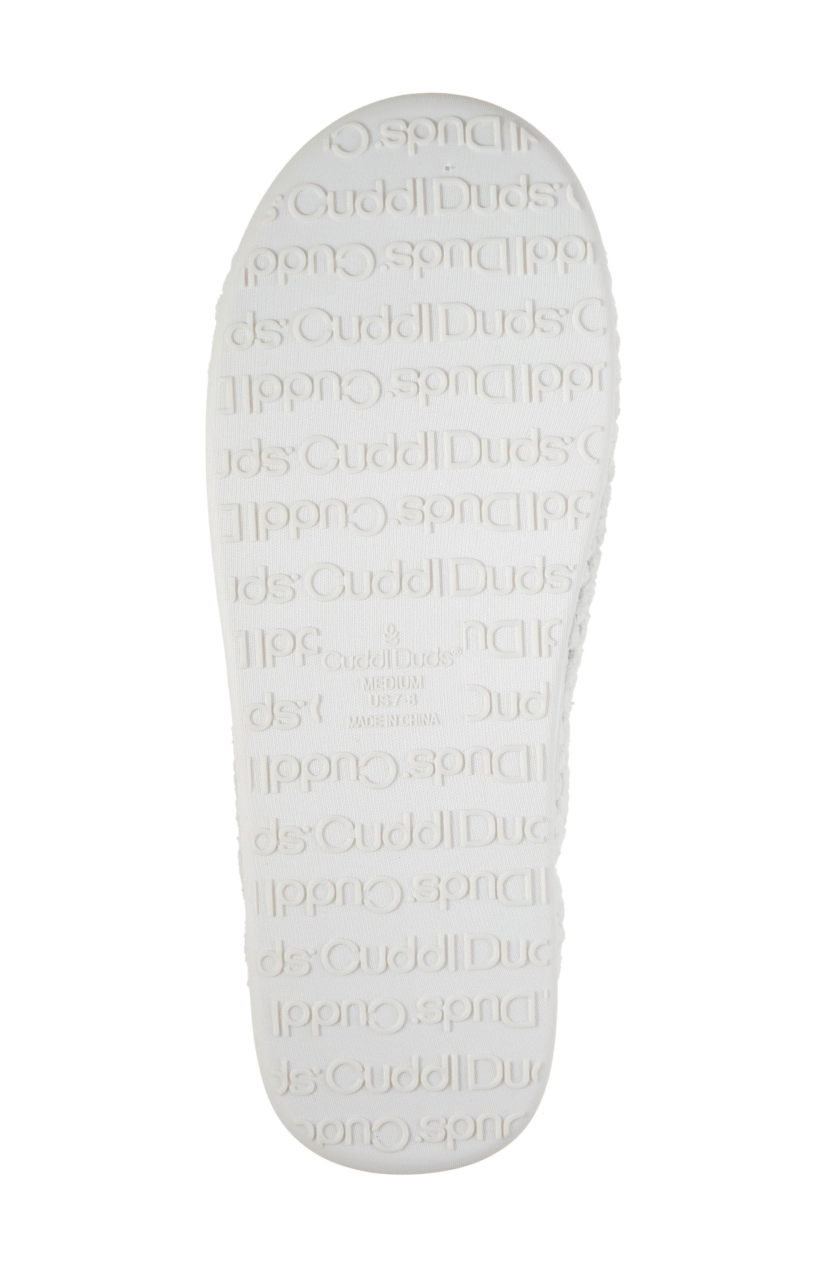 Microsuede Faux Fur Slipper, Alternate, color, WHITE CAP GREY
