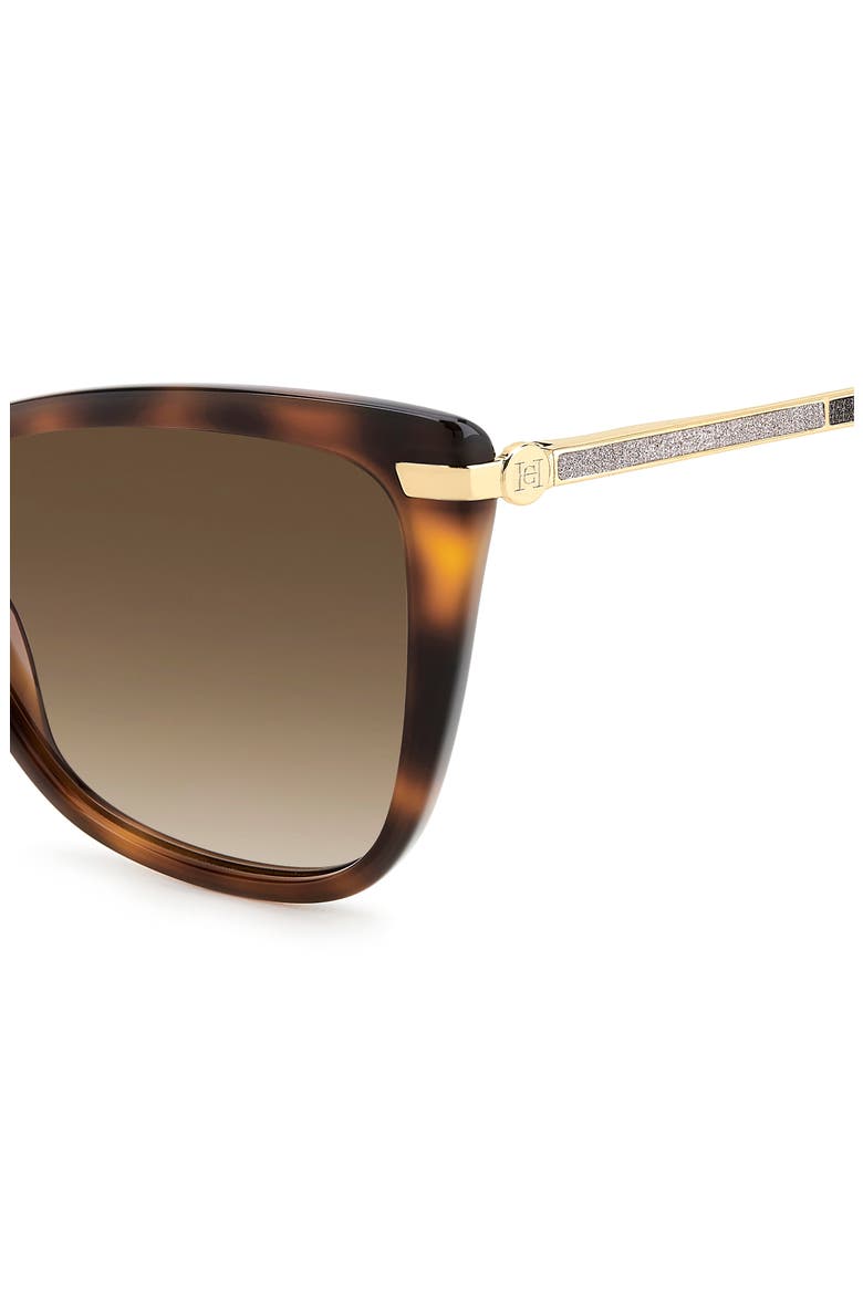 55mm Gradient Rectangular Sunglasses, Alternate, color, HAVANA/ BROWN SF