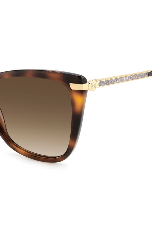 Carolina Herrera 55mm Gradient Rectangular Sunglasses