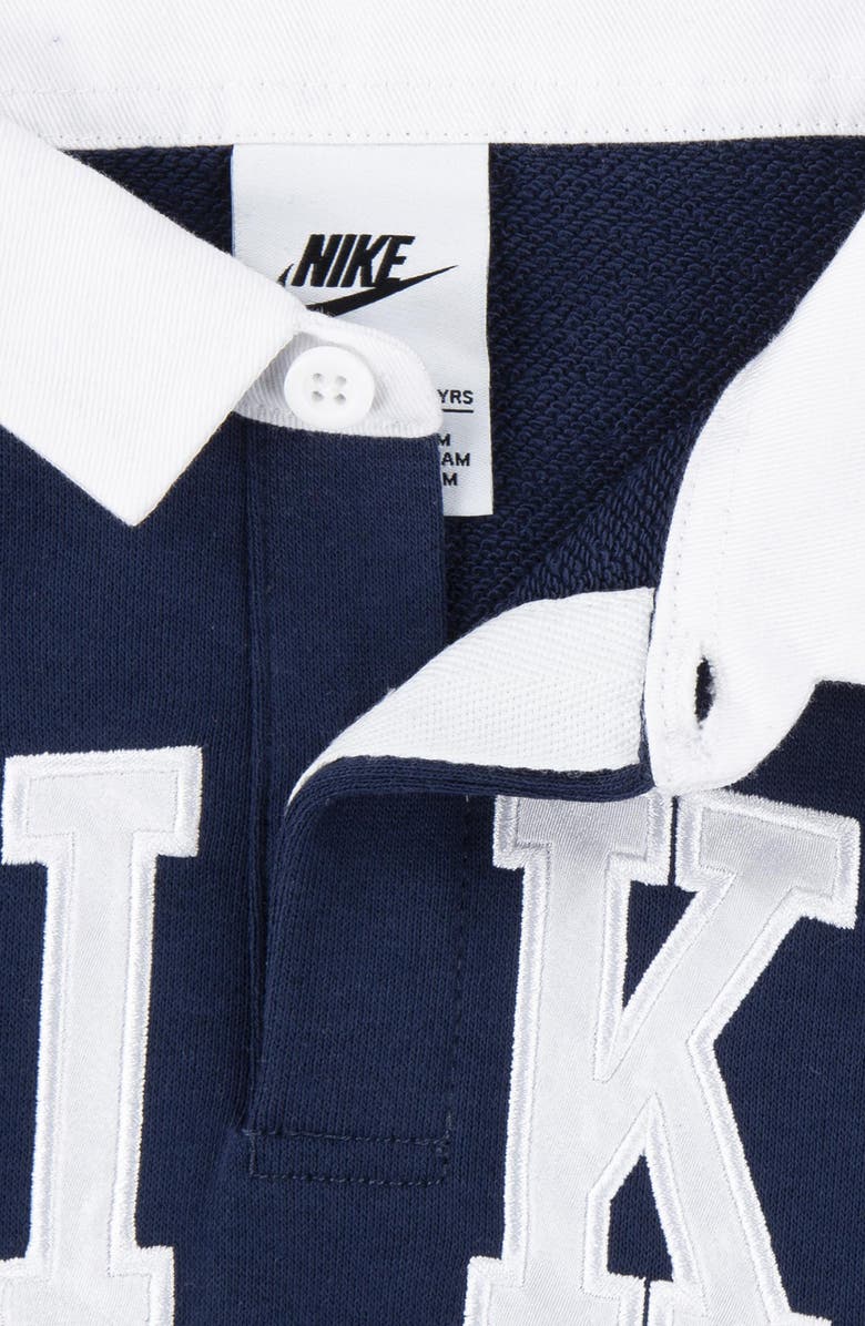 Nike Kids' Sportswear Club Polo Sweatshirt, Alternate, color, Midnight Navy