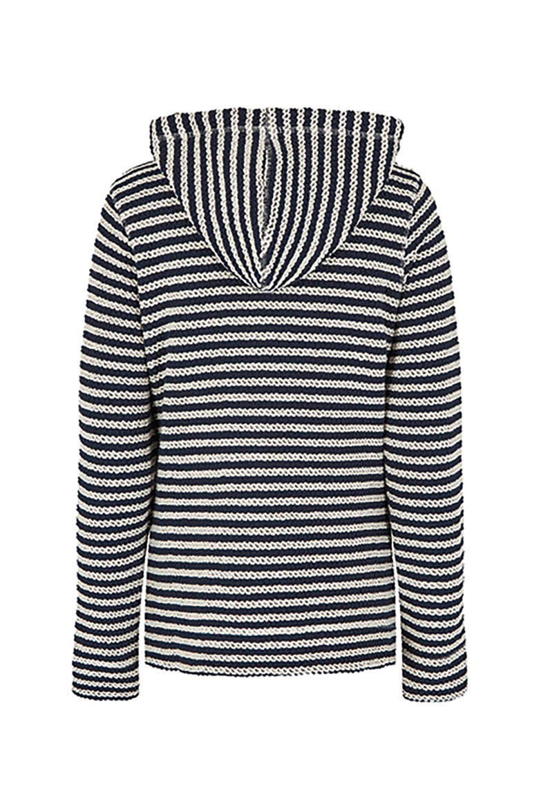 Fisher Full Zip Stripe Macaroni Hoodie, Alternate, color, Ecru