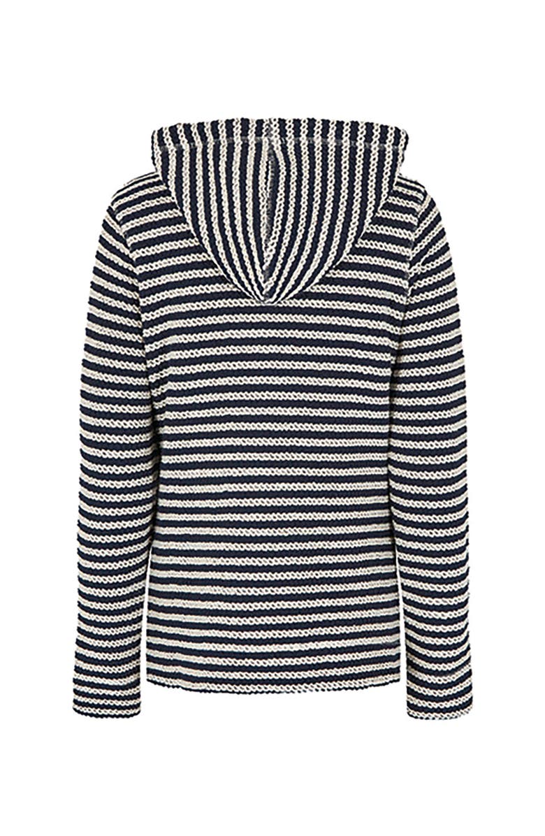 Weird Fish Fisher Full Zip Stripe Macaroni Hoodie, Alternate, color, Ecru