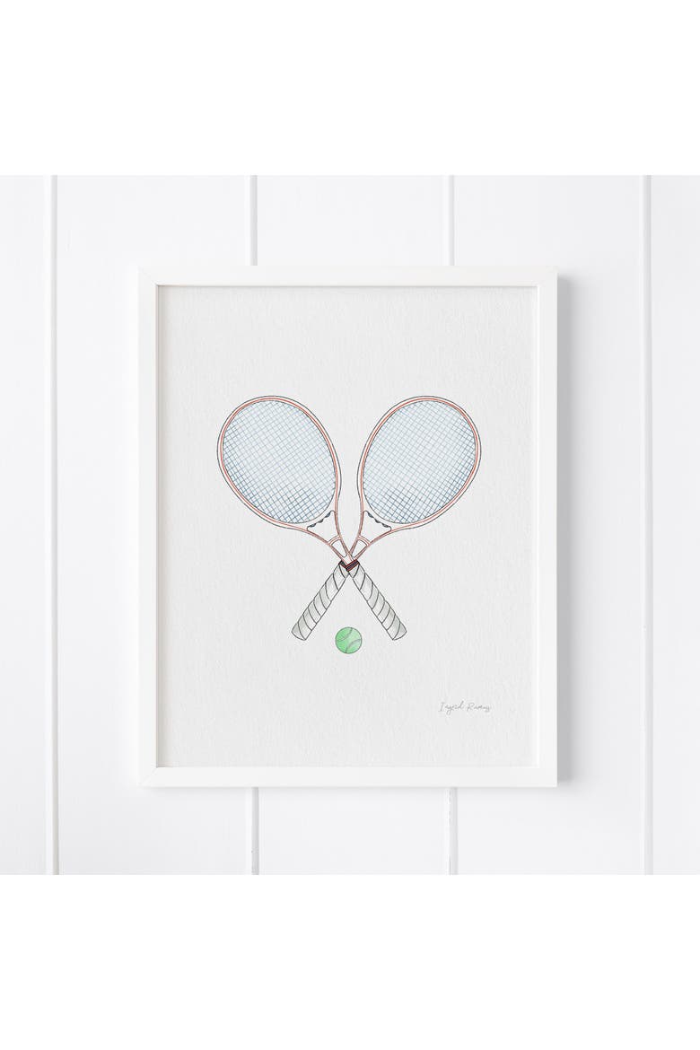 Tennis Framed Museum Quality 8" x 10" Art Print, Main, color, Multicolored