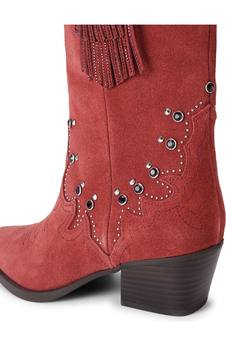 Kurt Geiger London Western Tassel Boot, Alternate, color, Medium Red