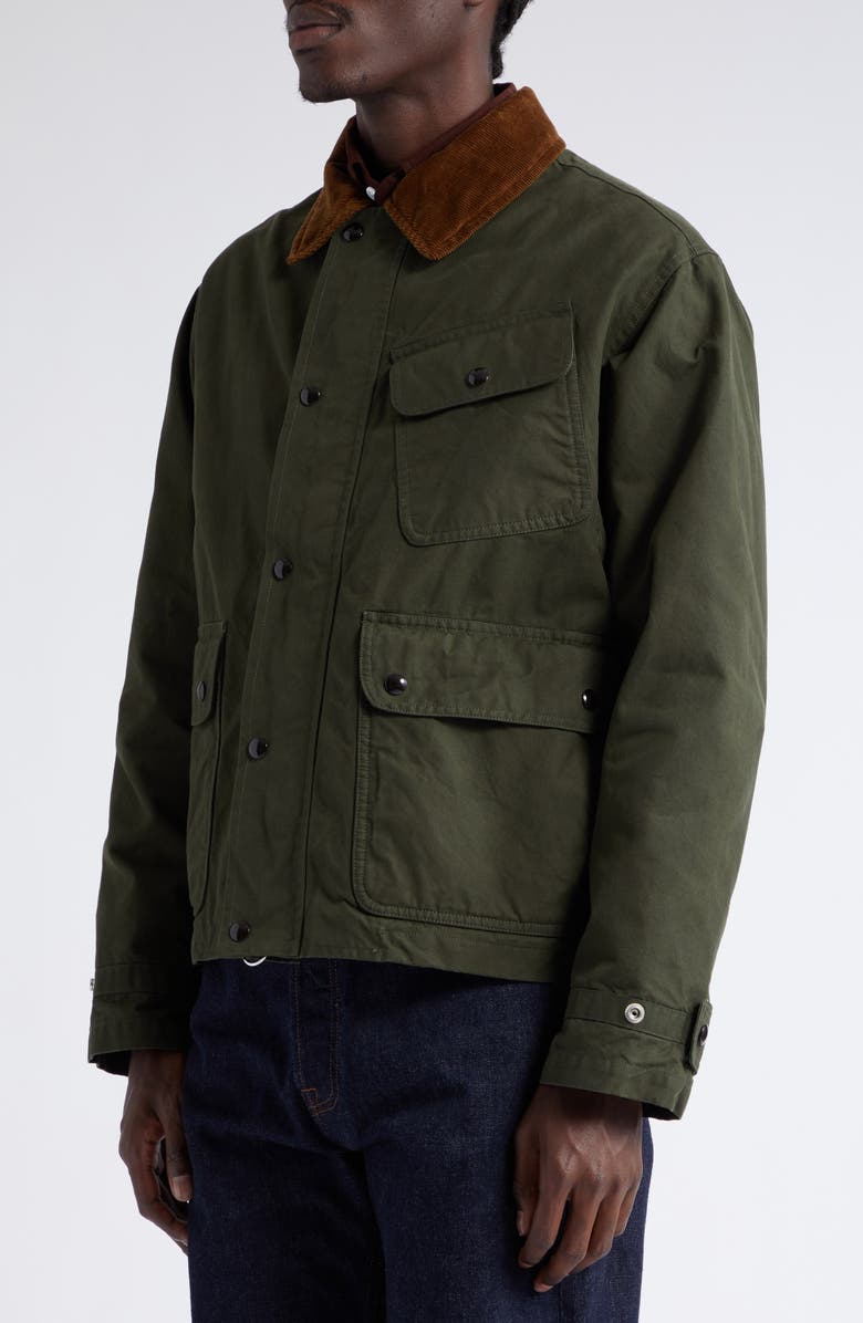 Drake's Wader Water Repellent Waxed Cotton Jacket, Alternate, color,