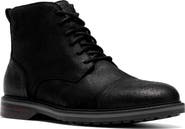 Clarks® Aldwin Leather Cap Toe Boot