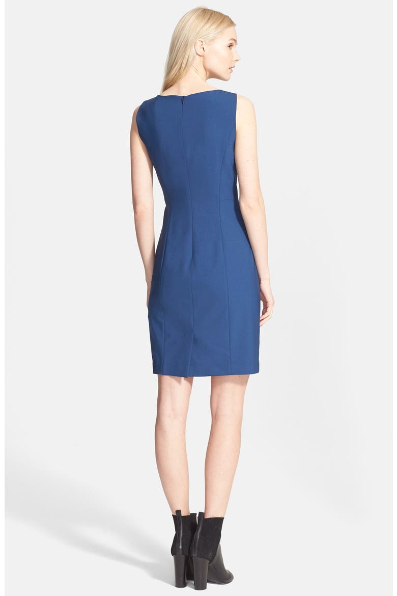'Betty' Stretch Wool Sheath Dress, Alternate, color, DARK PACIFIC