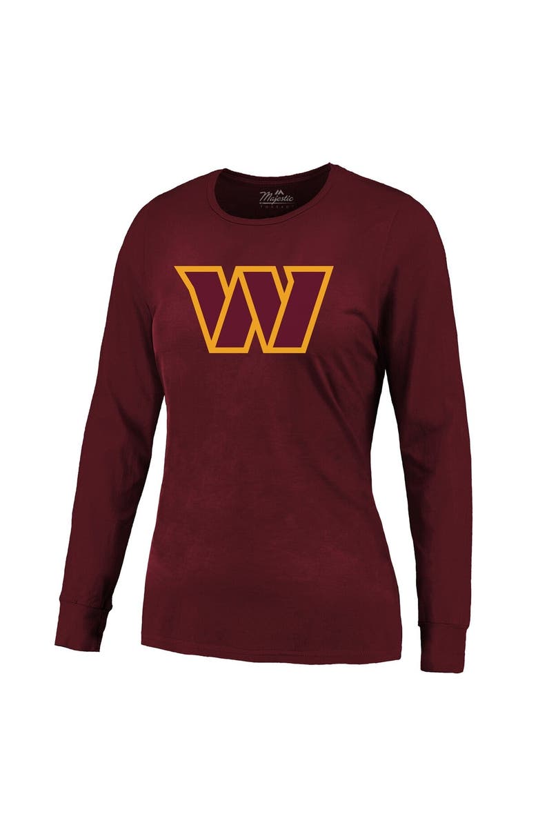 Majestic Threads Women
s Majestic Threads Jayden Daniels Burgundy Washington Commanders Player Name
Number Long Sleeve T-Shirt, Alternate, color,