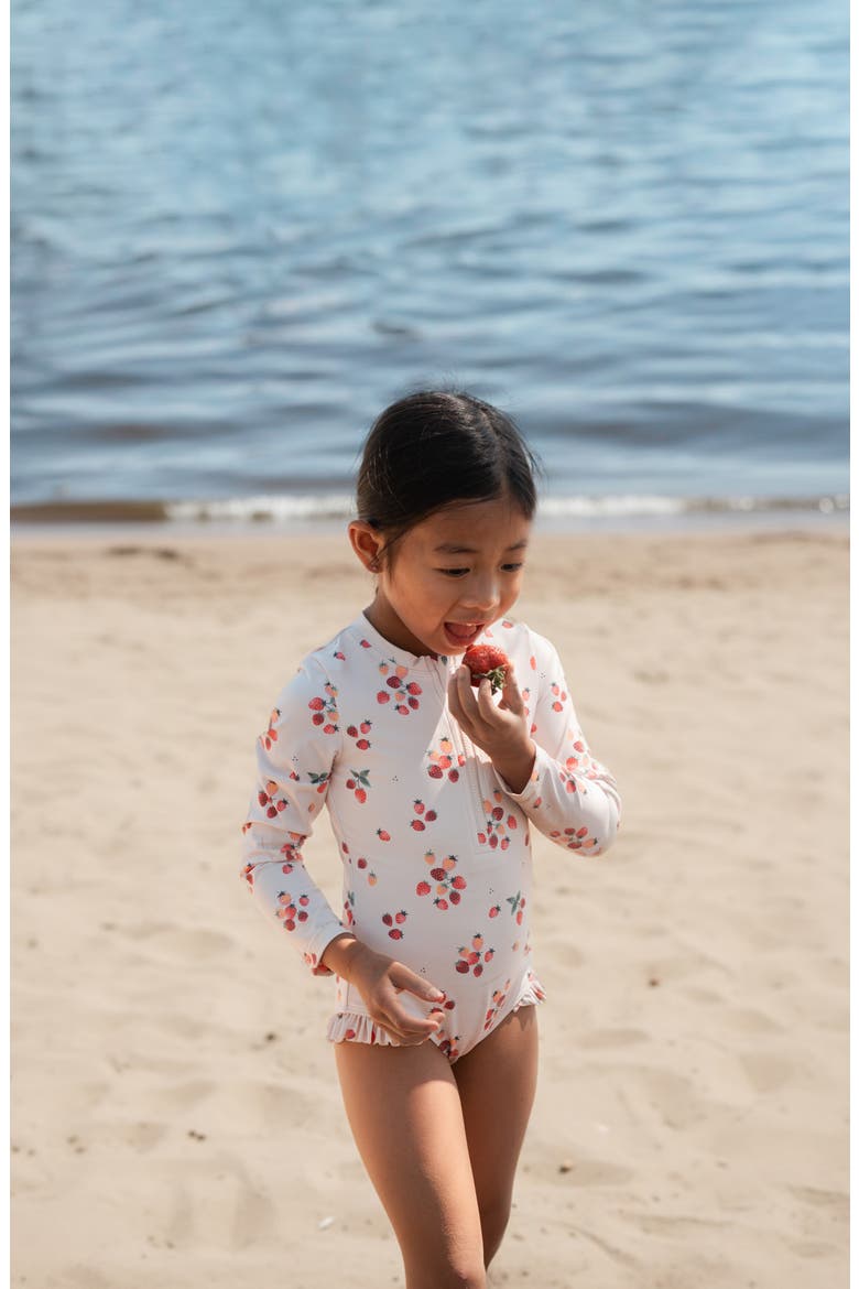 Long Sleeve UPF 50+ One-Piece Swimsuit, Alternate, color, LIGHT PINK