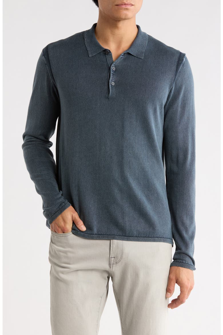 Dune Polo Sweater, Main, color, ATLANTIC BLUE