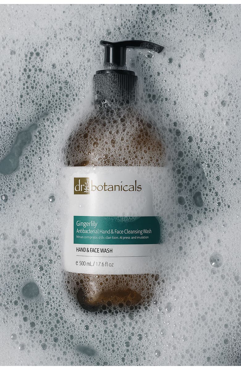 DR BOTANICALS Gingerlily Revitalising Hand & Face Cleansing Wash for Gentle Care 500ml, Alternate, color, White