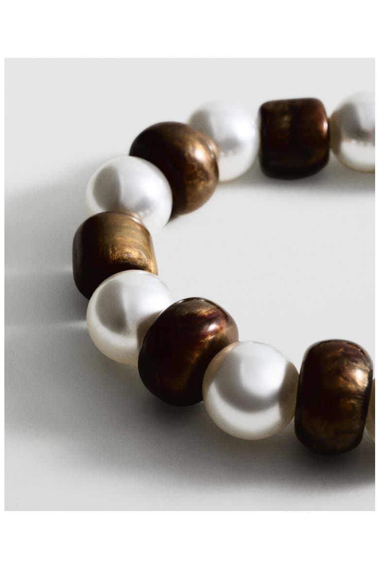 Beaded Statement Necklace, Alternate, color, BROWN
