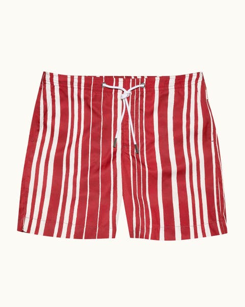 Bulldog Drawcord Mid-Length Classic Fit Drawcord Sun Stripe Swim Shorts