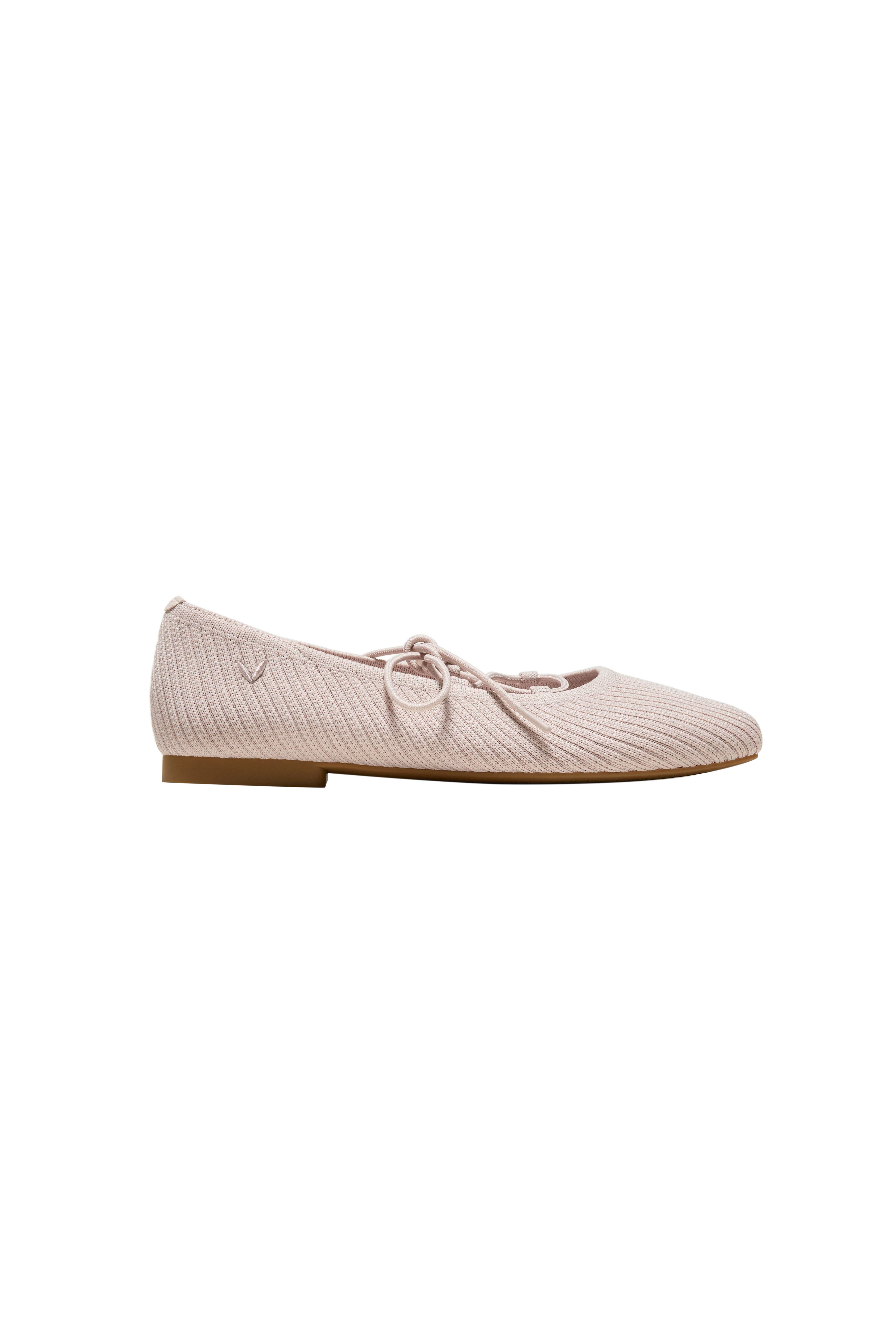 Miley Square-Toe Ballet Flats Lace-Up Mary Janes, Alternate, color, BALLET BLUSH FRENCH STRIPE