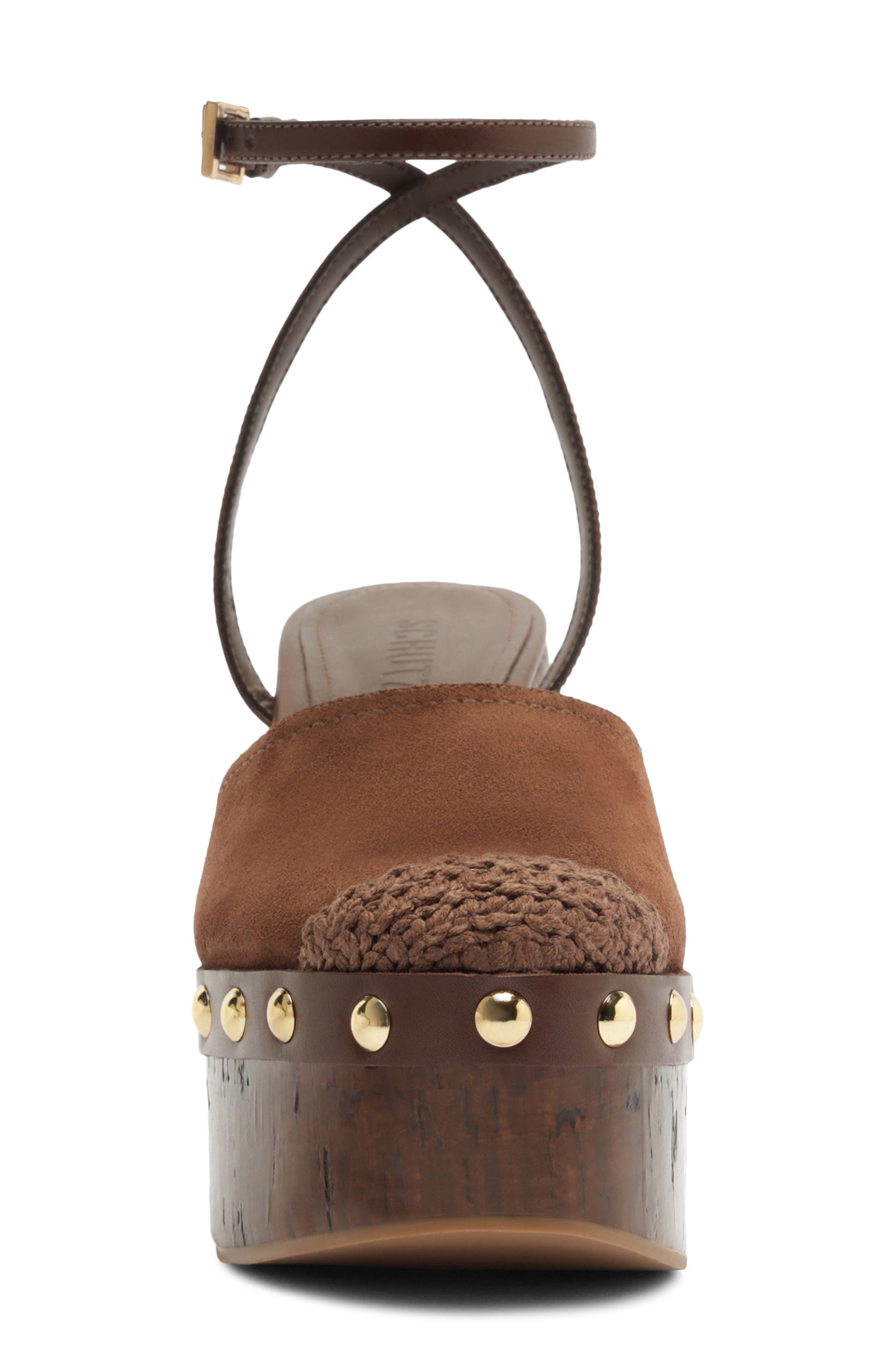 Schutz Kayana Platform Wedge Clog, Alternate, color, Root Brown