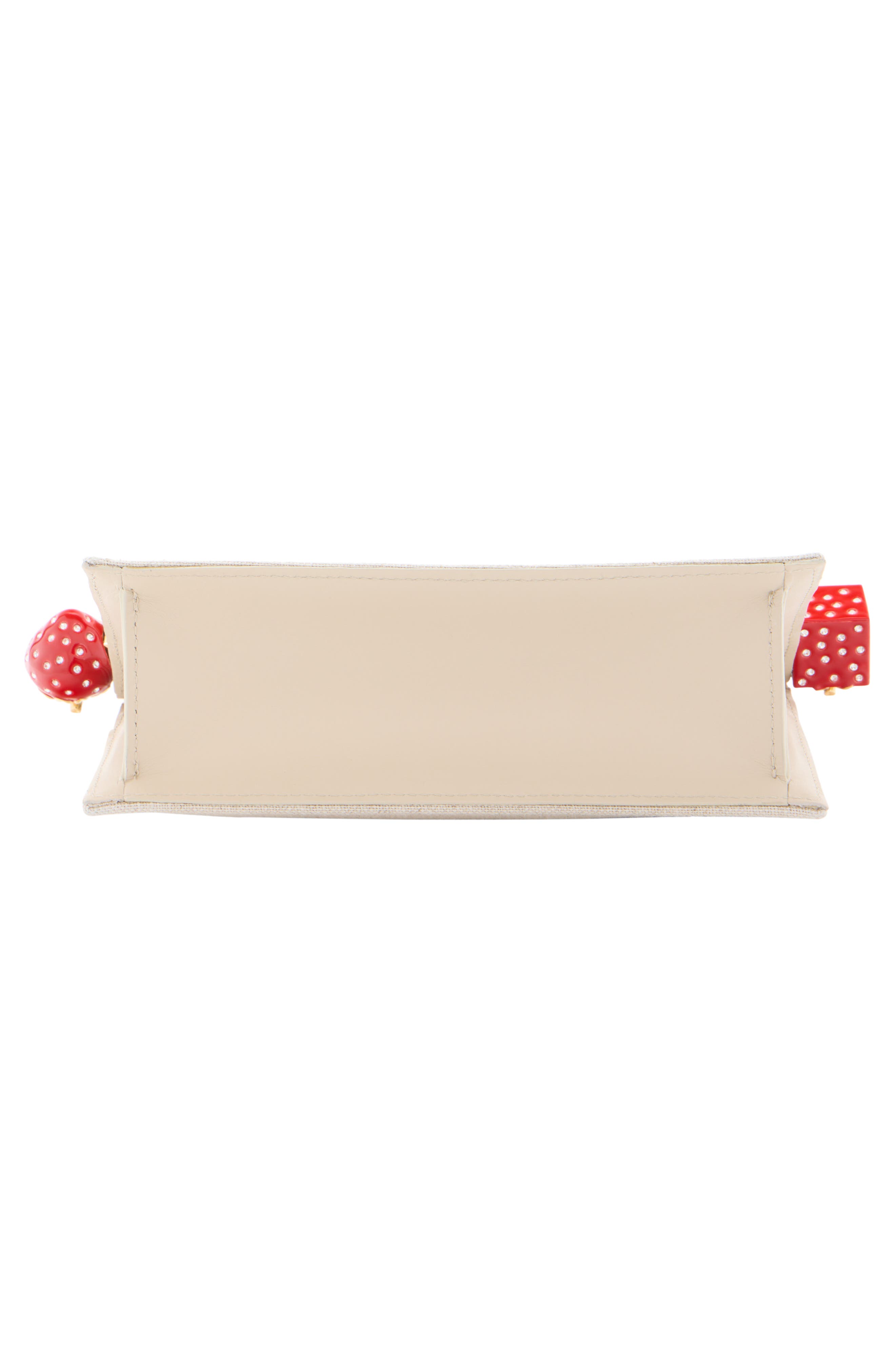 Jacquemus La Petite Pochette Rond Carré Canvas Clutch, Alternate, color, Light Greige
