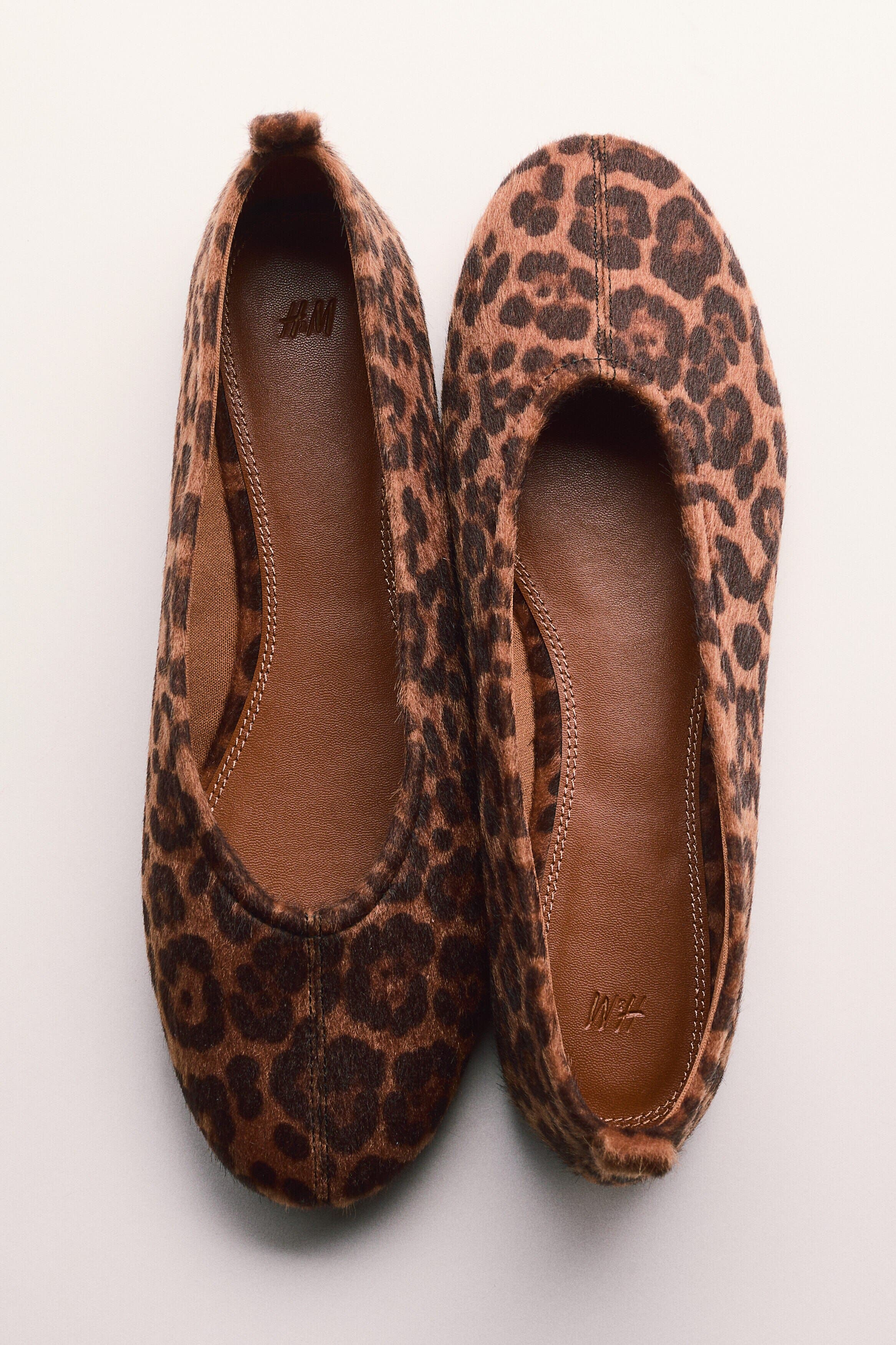 H&M Ballet Flats, Alternate, color, Brown/Leopard Print