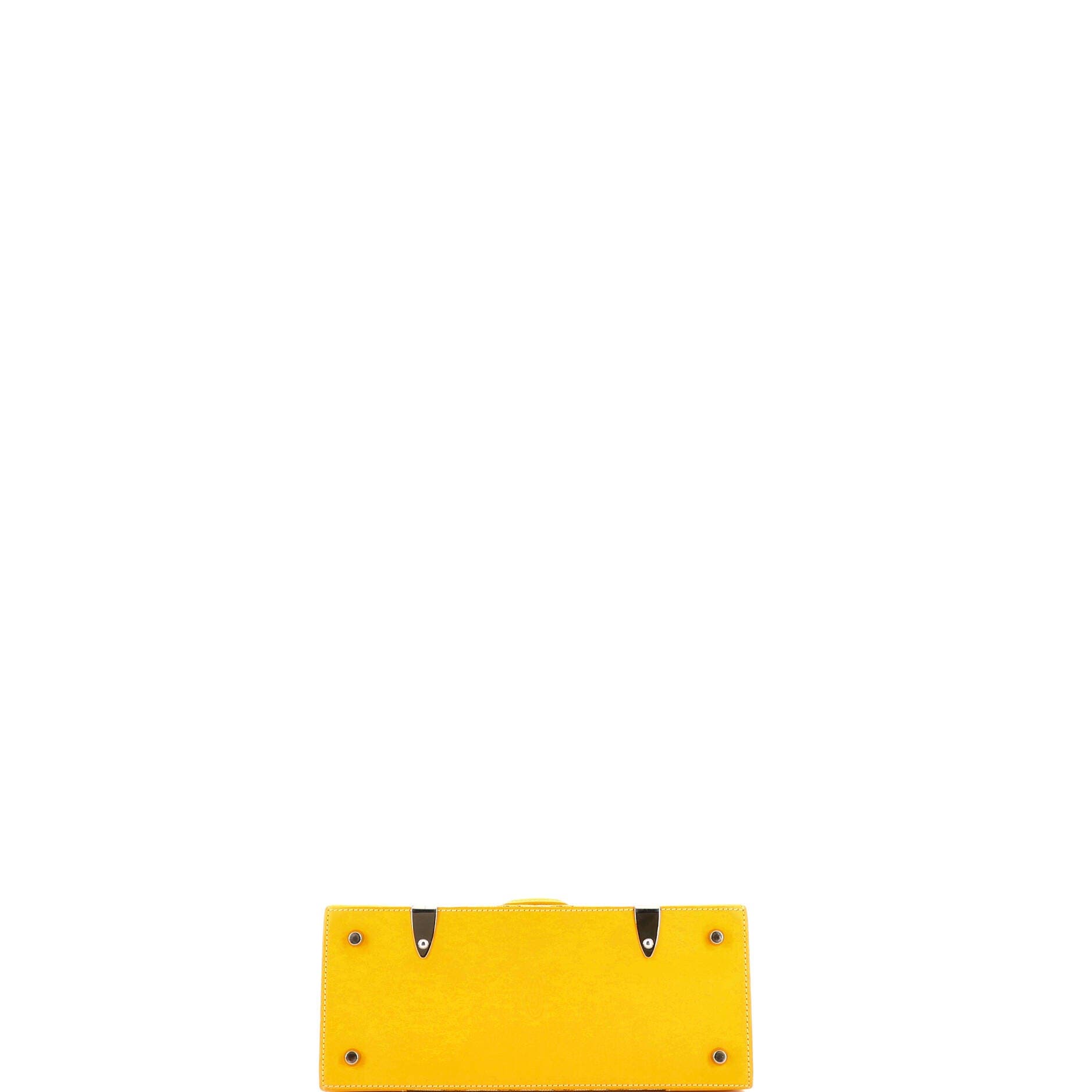 Pre-Owned Goyard Saigon Top Handle Bag Coated Canvas with Leather PM, Alternate, color, Yellow