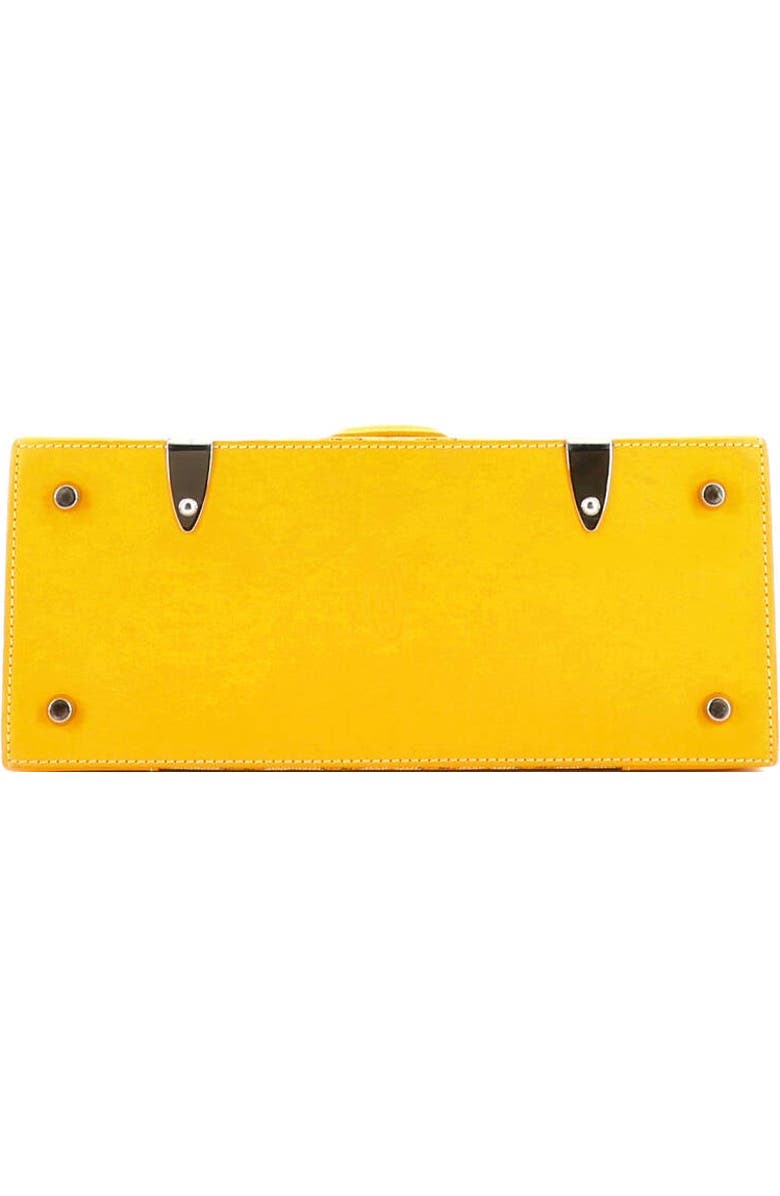 Pre-Owned Goyard Saigon Top Handle Bag Coated Canvas with Leather PM, Alternate, color, Yellow