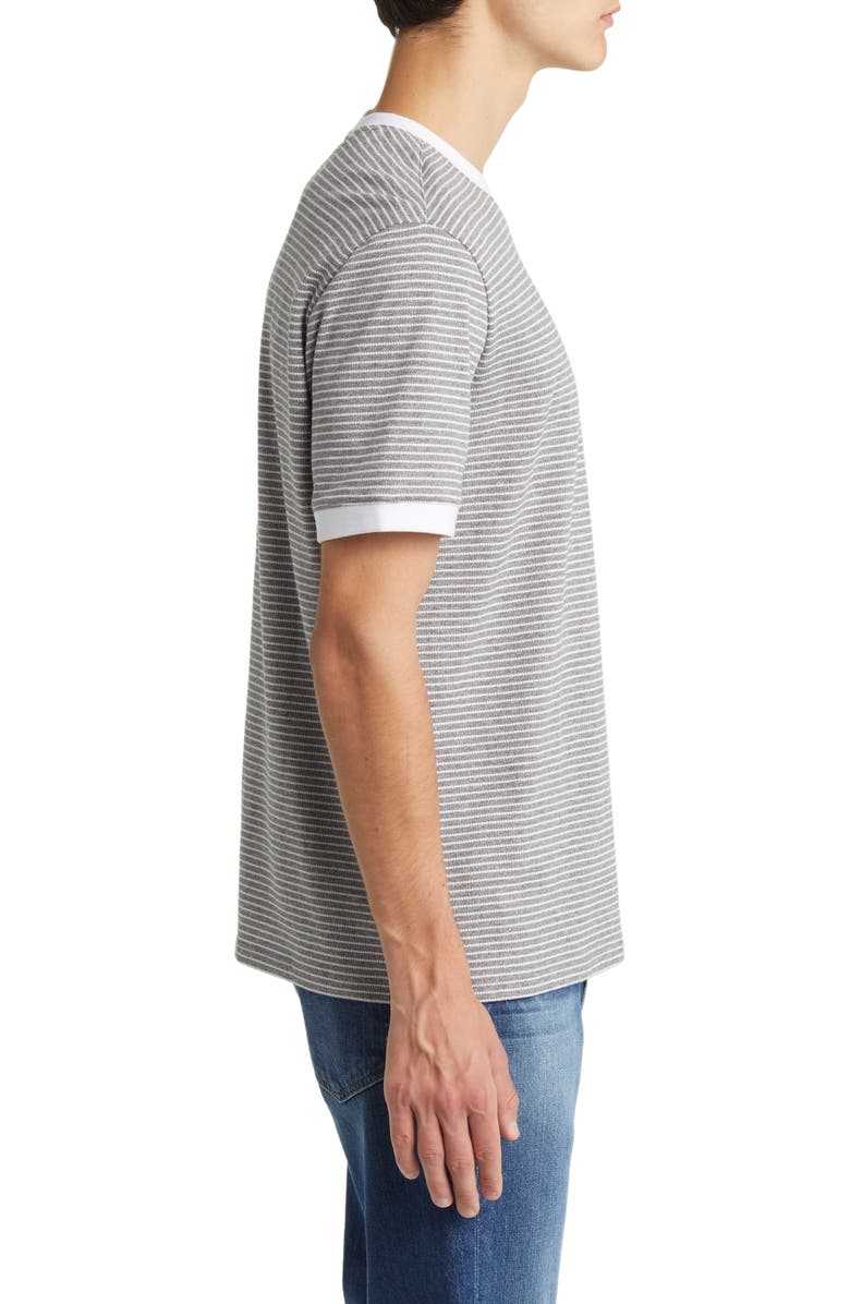 Robert Barakett Reznik Stripe Ringer T-Shirt, Alternate, color, Grey