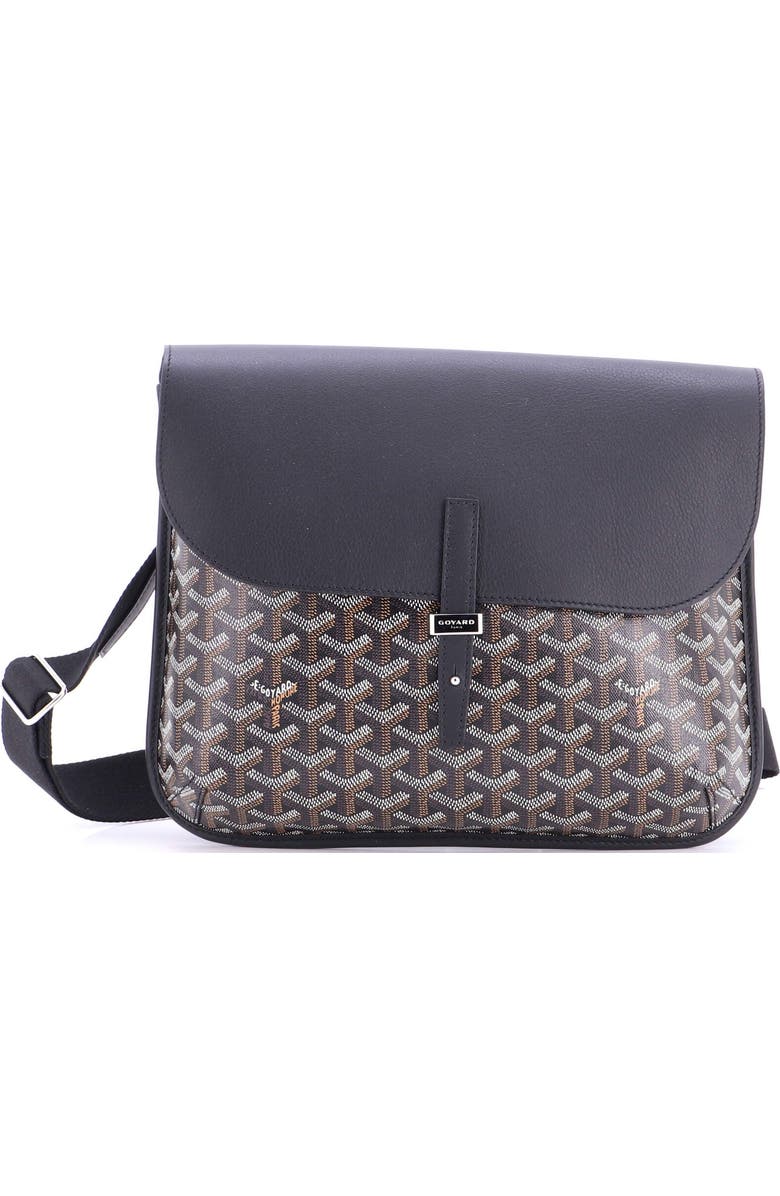 Pre-Owned Goyard Coursier Messenger Bag Coated Canvas and Leather, Main, color, Black