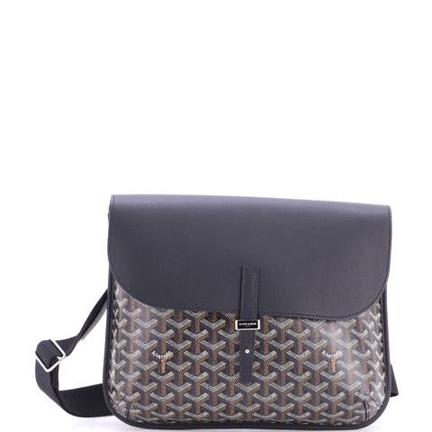 Coursier Messenger Bag Coated Canvas and Leather