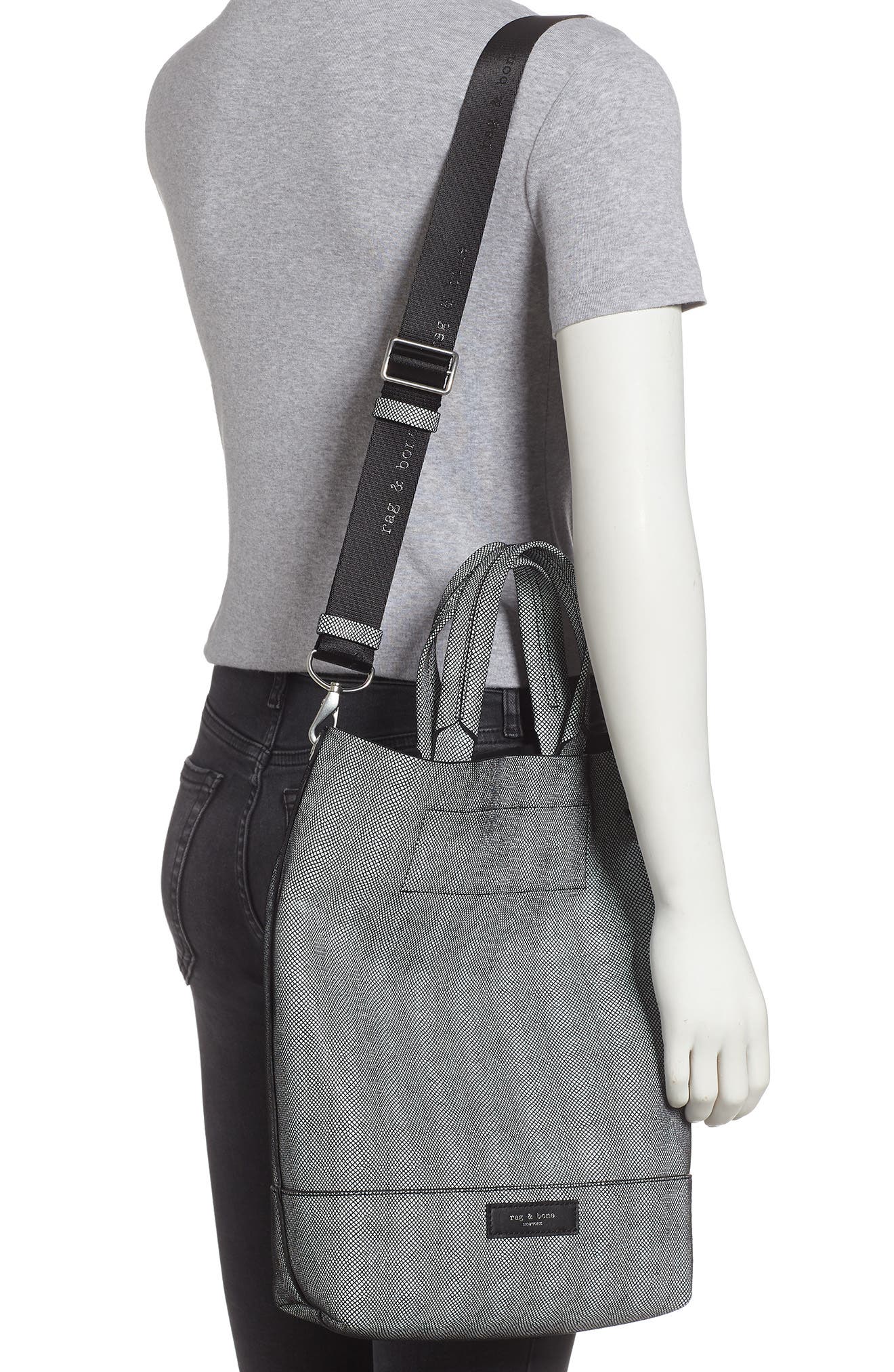 Walker Convertible Leather Tote, Alternate, color, WHITE MULTI