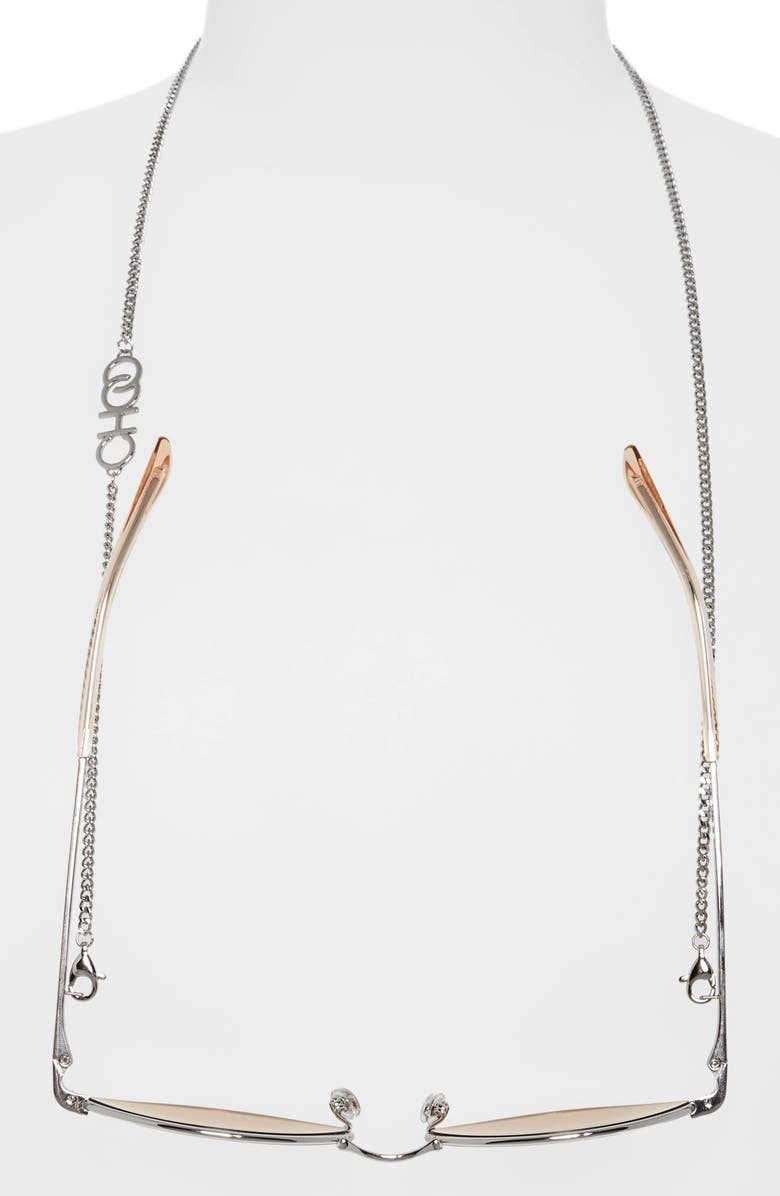 Jimmy Choo Sonny 58mm Oval Sunglasses with Chain, Alternate, color, 
